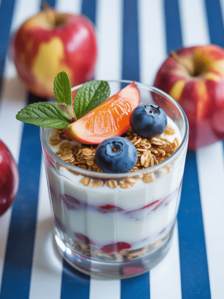 Apfel-Haferflocken-Shake mit Magerquark