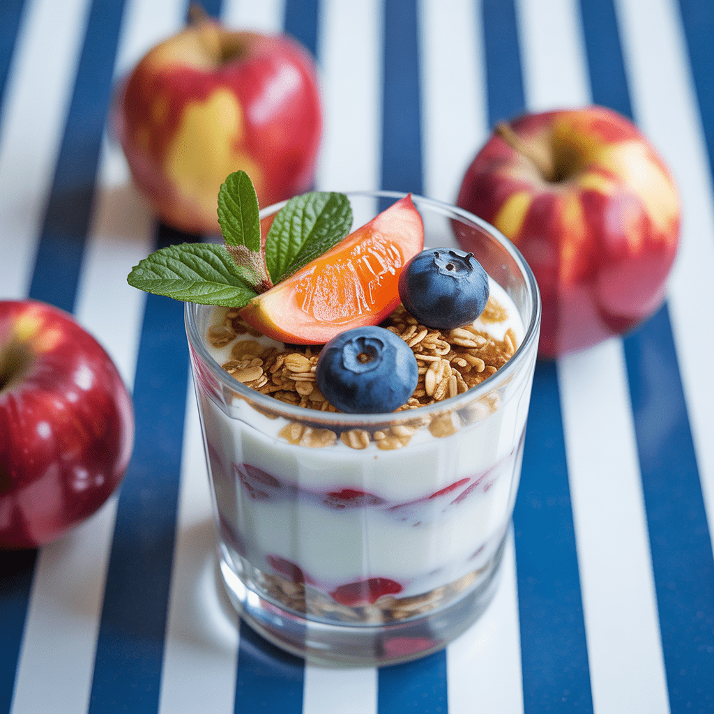 Apfel-Haferflocken-Shake mit Magerquark