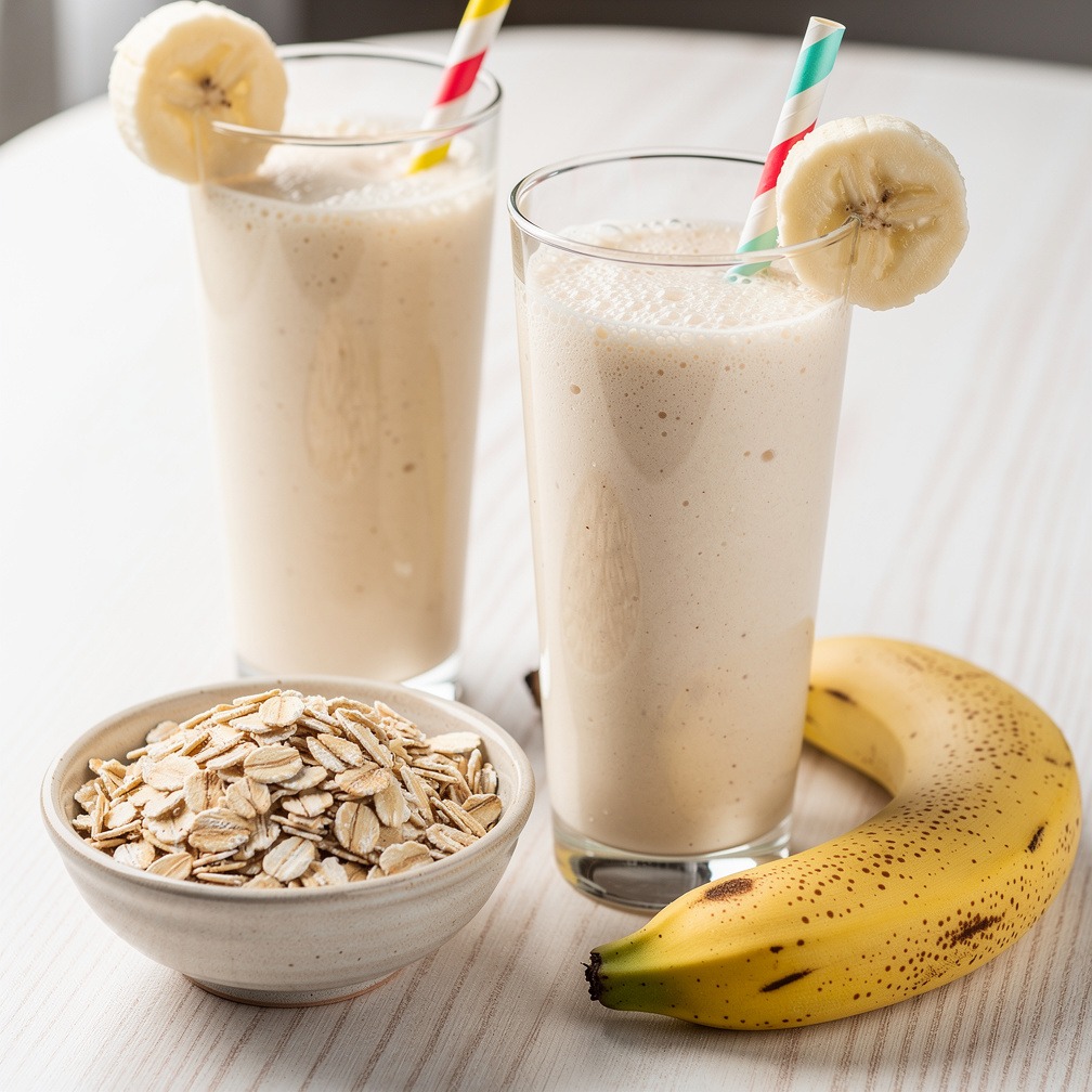 Bananen Haferflocken Shake zum Abnehmen