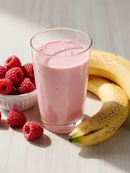 beeriger protein-shake mit banane