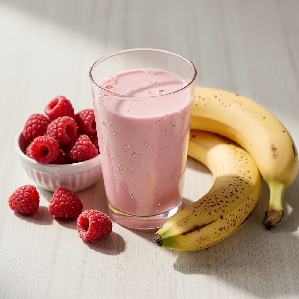 beeriger protein-shake mit banane