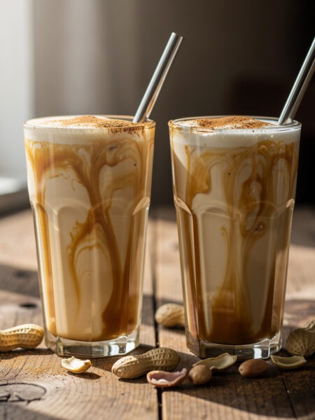 erdnuss-bananen-proteinshake