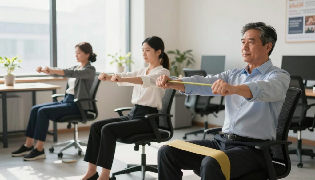 Sportübungen im Sitzen für mehr Bewegung Sportübungen im Sitzen für mehr Bewegung