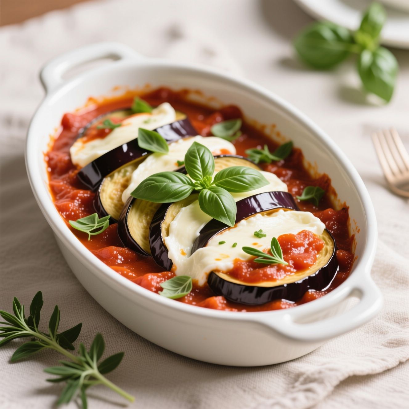 Auberginen-Feta-Auflauf