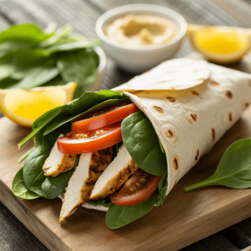 Vegane Wraps mit gebackenem Tofu
