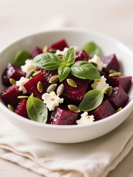 rote bete-salat mit schafskäse