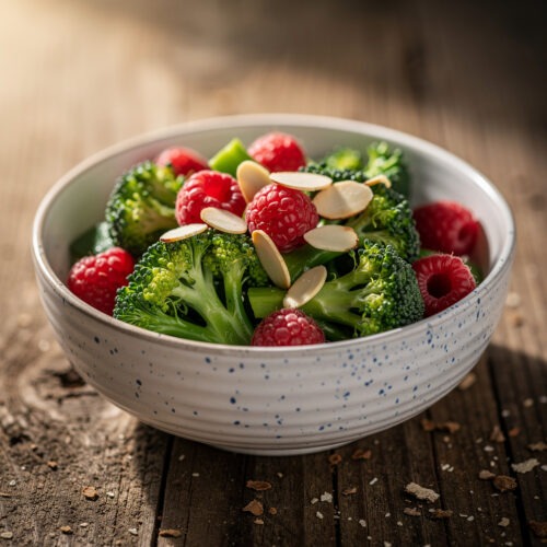 Meal Prep Idee – Brokkoli-Salat mit Himbeeren